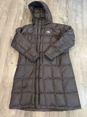 The North Face Black Long Hooded Puffer Coat